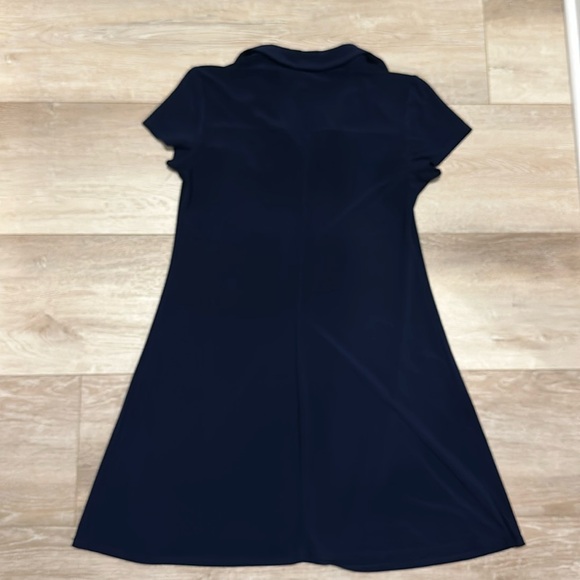 MSK Petite Navy Dress w/front zipper Sz PM - Picture 2 of 5